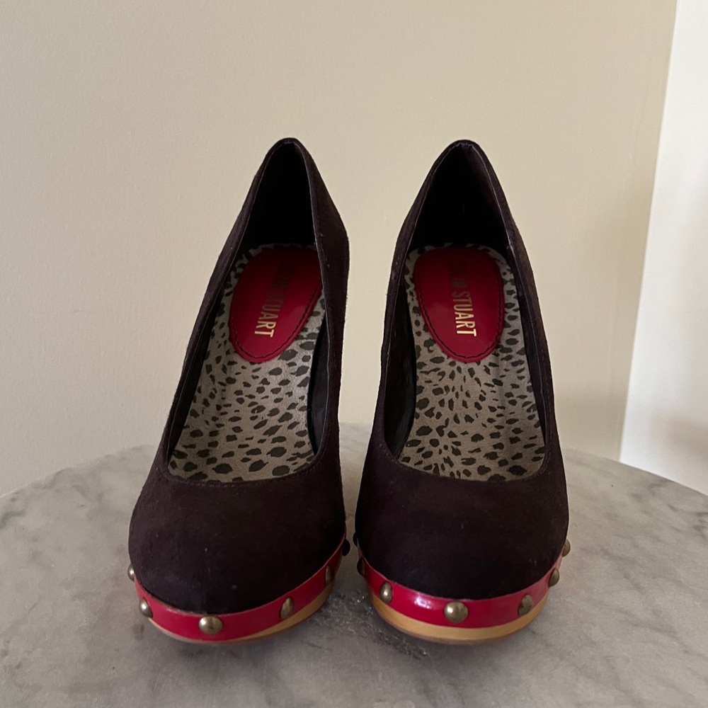 Colin Stuart Wood Heel Wedges Size 6.5 - image 4